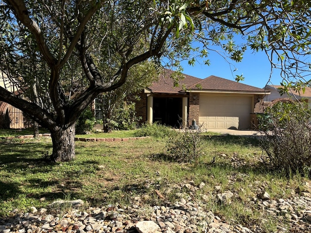 exterior space featuring a garage