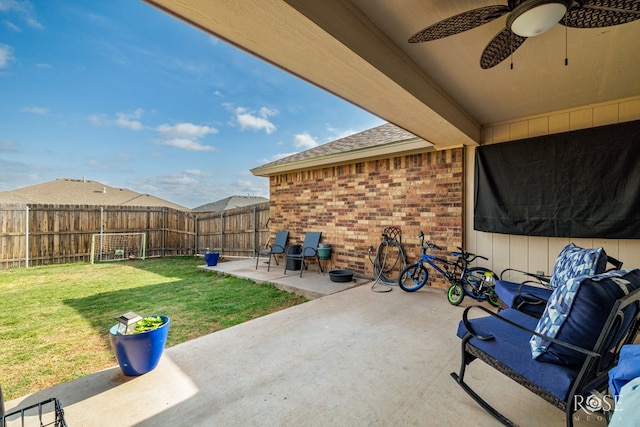 5033 Scarlet Oak Ln, San Angelo, TX 76904 - view of patio featuring ceiling fan