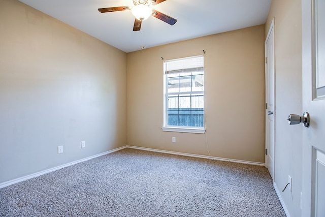 2902 Freeland St, San Angelo, TX 76901 - carpeted spare room with a ceiling fan and baseboards