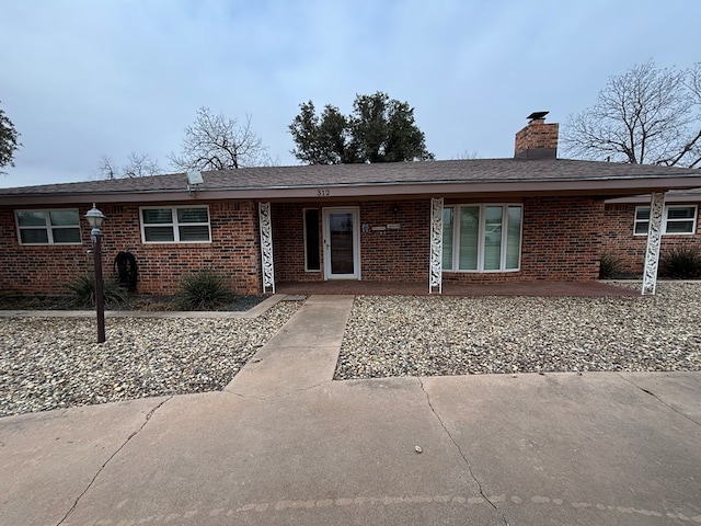 view of ranch-style house