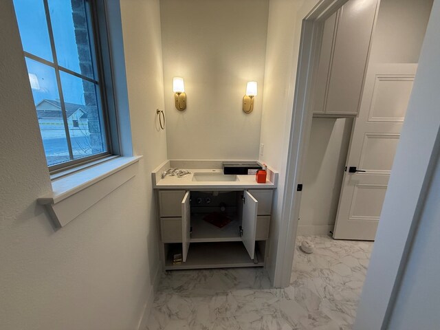 kitchen featuring concrete flooring