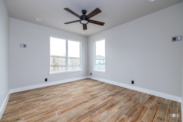 unfurnished room featuring ceiling fan