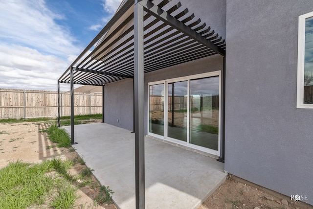 view of patio / terrace with a pergola