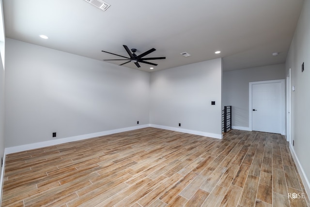 spare room featuring ceiling fan