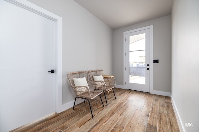 entryway featuring light hardwood / wood-style floors