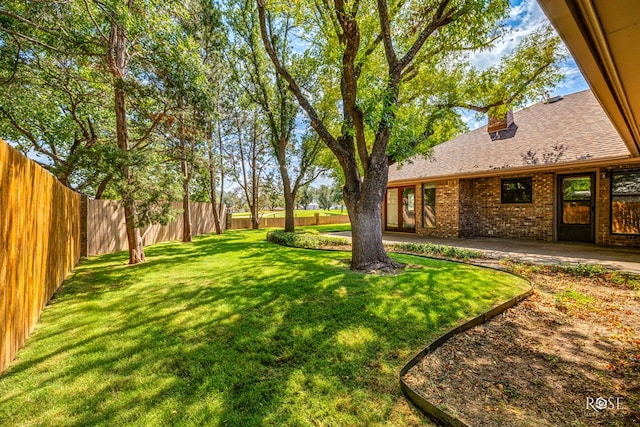 view of yard featuring a patio area