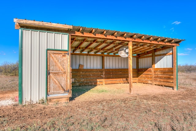 view of horse barn