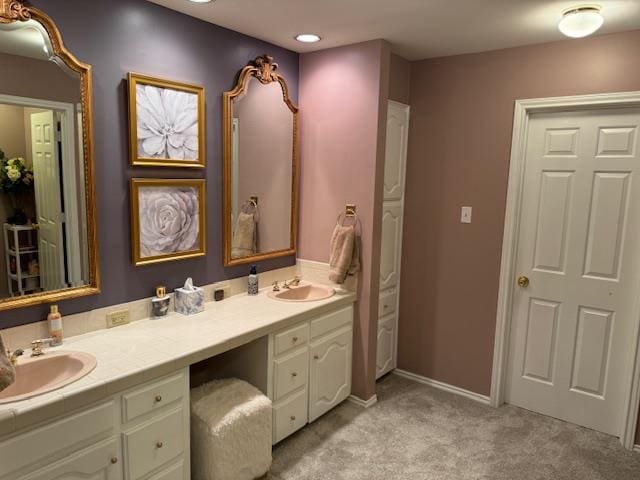 bathroom featuring vanity