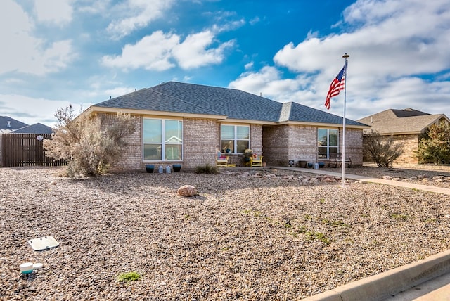 view of ranch-style home