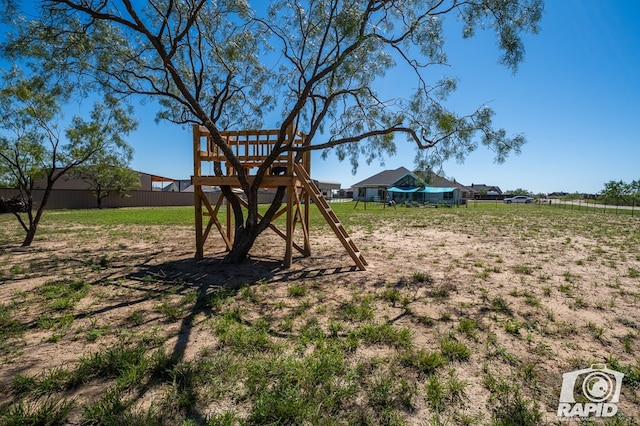 view of yard featuring a playground