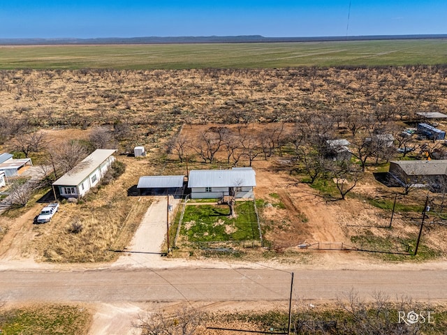 bird's eye view with a rural view