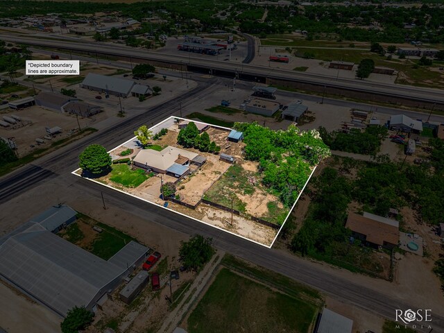 8126 N Fm 2288, San Angelo, TX 76901 - aerial overview of property's location featuring property parcel outlined