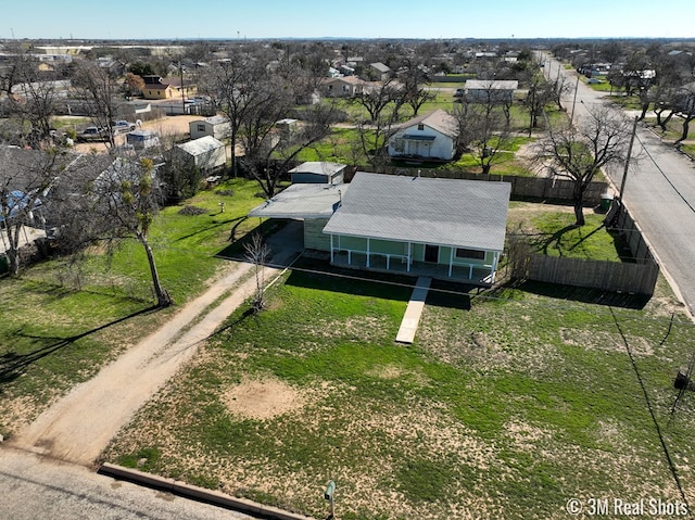 birds eye view of property featuring a residential view