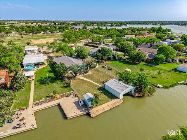 1714 Shady Point Circle Dr, San Angelo, TX 76904 - aerial perspective of suburban area featuring a large body of water