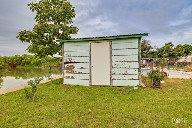1714 Shady Point Circle Dr, San Angelo, TX 76904 - view of shed with a water view