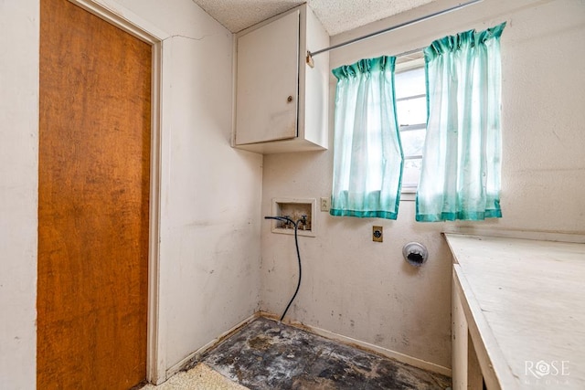 1714 Shady Point Circle Dr, San Angelo, TX 76904 - washroom with baseboards, washer hookup, and cabinet space