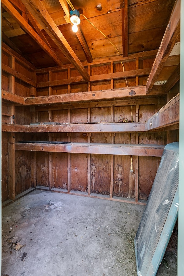 view of storage area