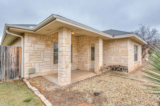 view of home's exterior with a patio area