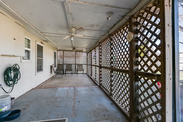 view of patio / terrace with ceiling fan