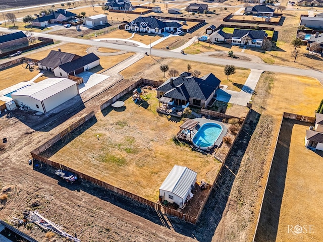 bird's eye view featuring a residential view