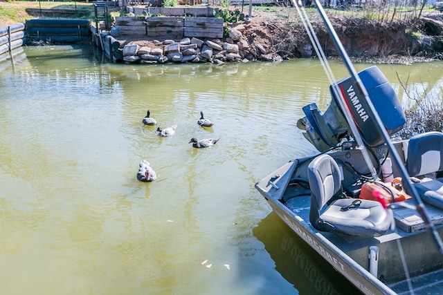 view of dock area