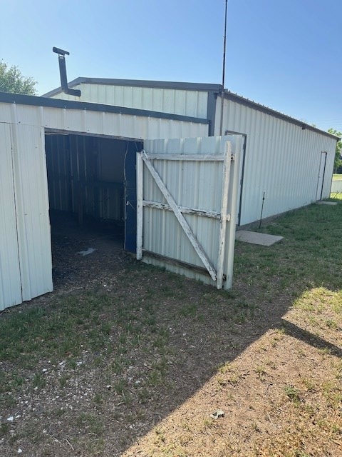 view of pole building