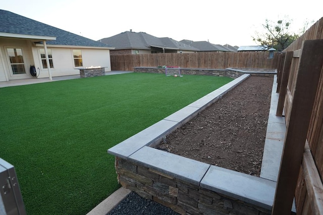 view of yard with a patio