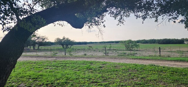 view of yard with a rural view