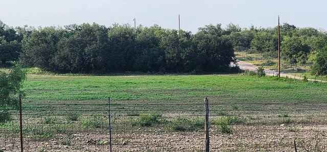 view of yard with a rural view