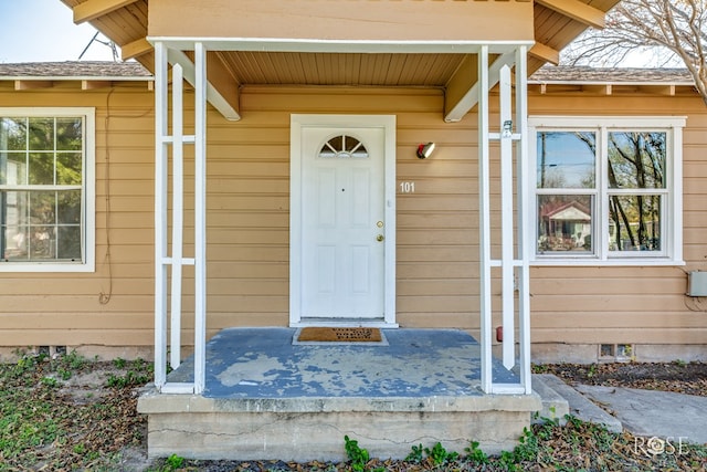 view of doorway to property