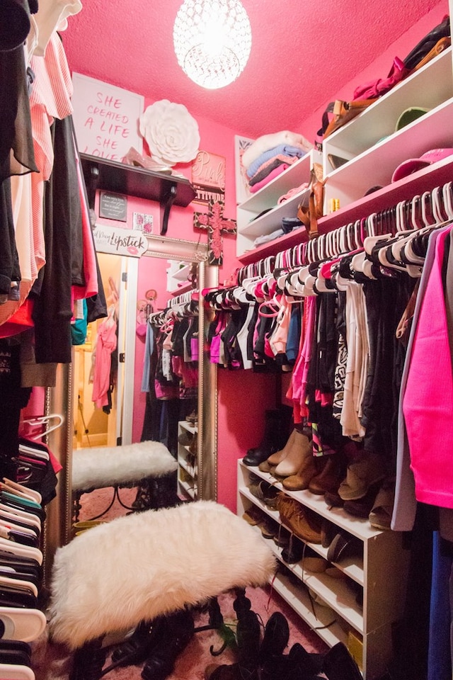 view of walk in closet