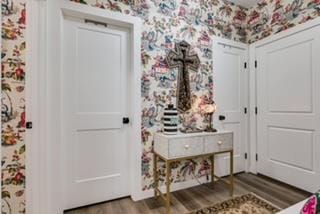 mudroom with dark hardwood / wood-style flooring