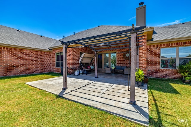 4710 Shadow Crk, San Angelo, TX 76904 - view of patio with a pergola and an outdoor hangout area