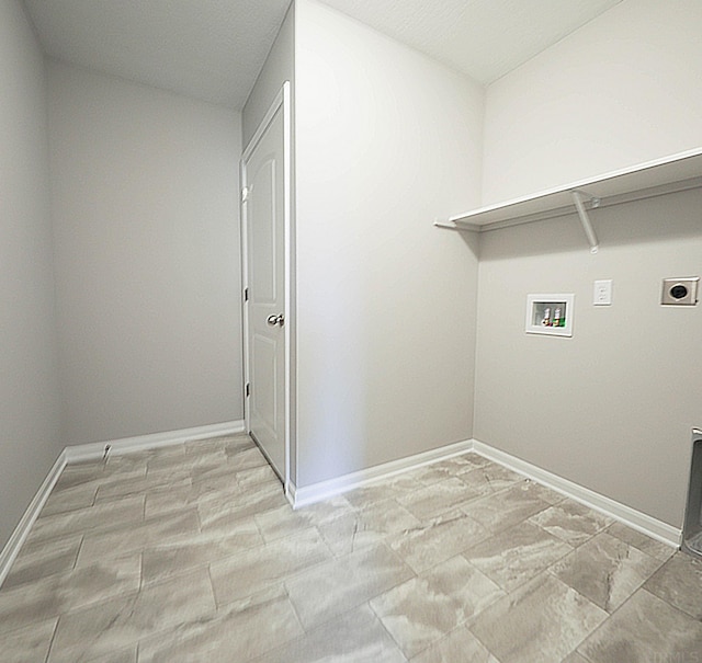 laundry room with hookup for an electric dryer and hookup for a washing machine