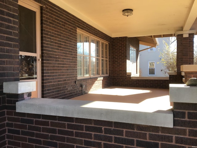 view of patio featuring covered porch