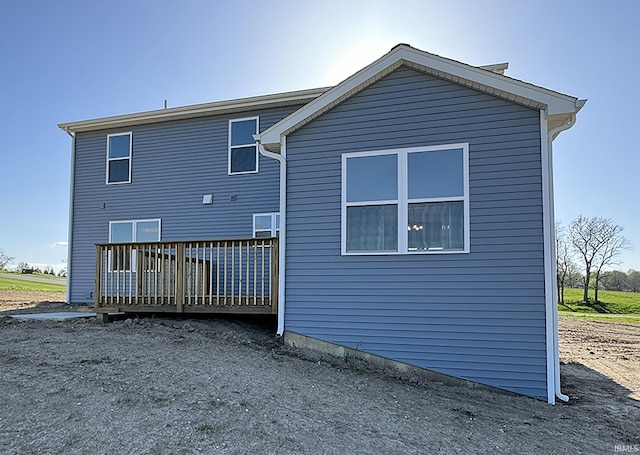 rear view of house with a deck