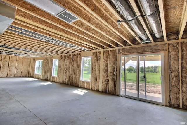 miscellaneous room with concrete flooring