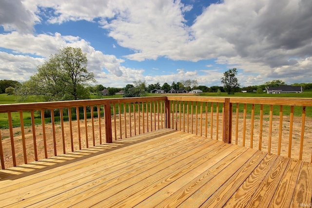 deck with a lawn