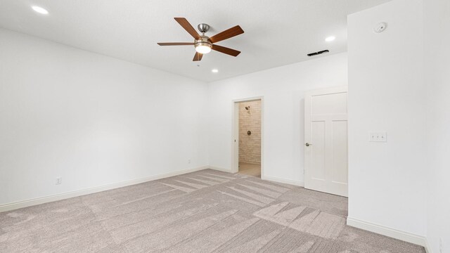 002 Ln 520 Lake James Unit 2, Fremont, IN 46737 - spare room with light carpet, baseboards, ceiling fan, and recessed lighting