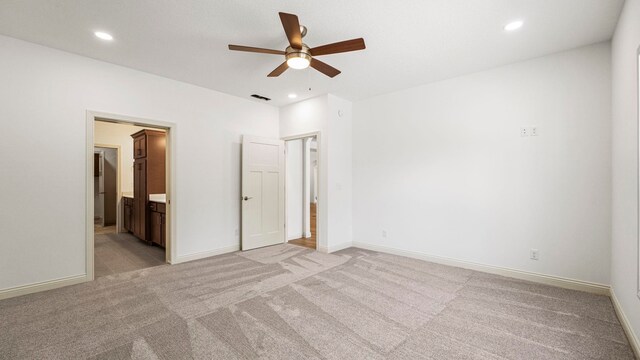 002 Ln 520 Lake James Unit 2, Fremont, IN 46737 - unfurnished bedroom featuring light colored carpet, visible vents, baseboards, and recessed lighting