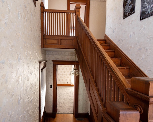 stairs with carpet