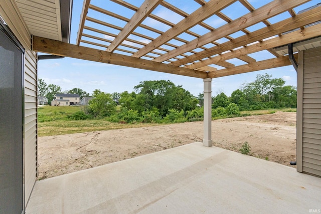 view of patio / terrace featuring a pergola