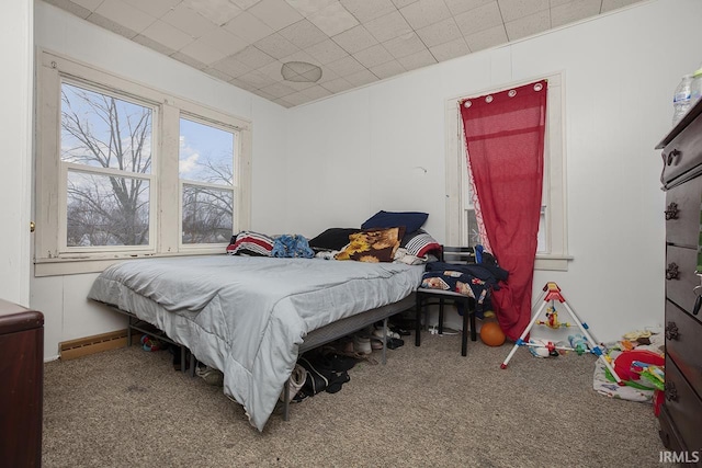 bedroom with carpet floors