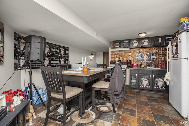 view of tiled dining area