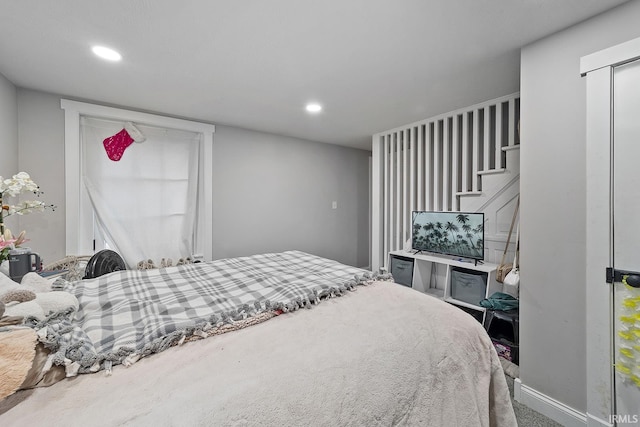 view of carpeted bedroom