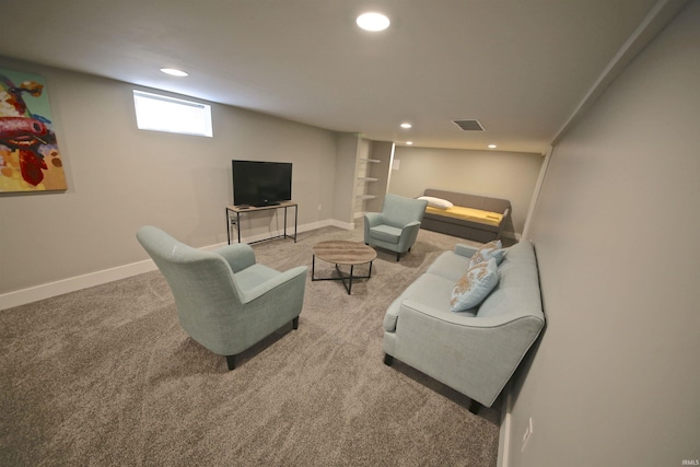 view of carpeted living room