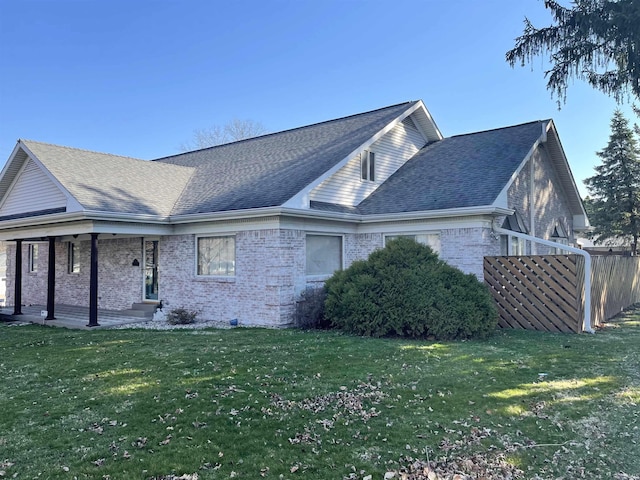 exterior space with a front yard