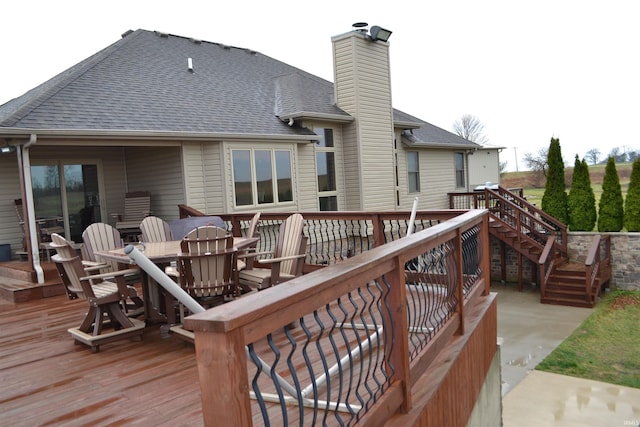 view of wooden terrace