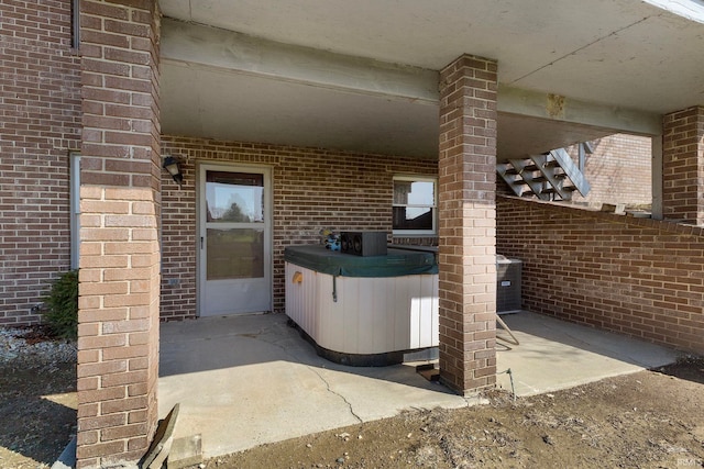 view of patio / terrace featuring central AC