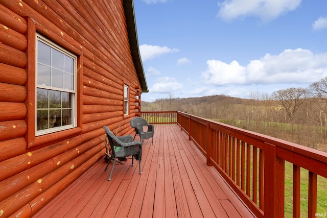 view of wooden terrace